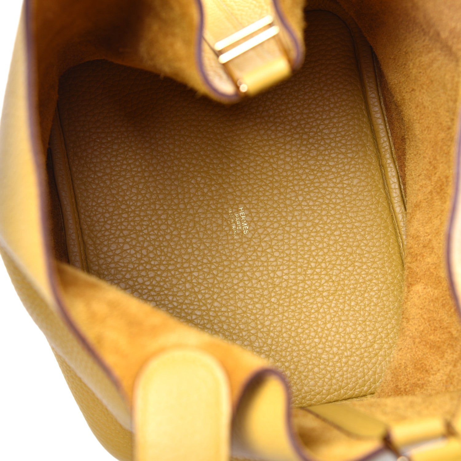 Hermes Taurillon Clemence Picotin Lock 22 MM Jaune Ambre 5 of 9