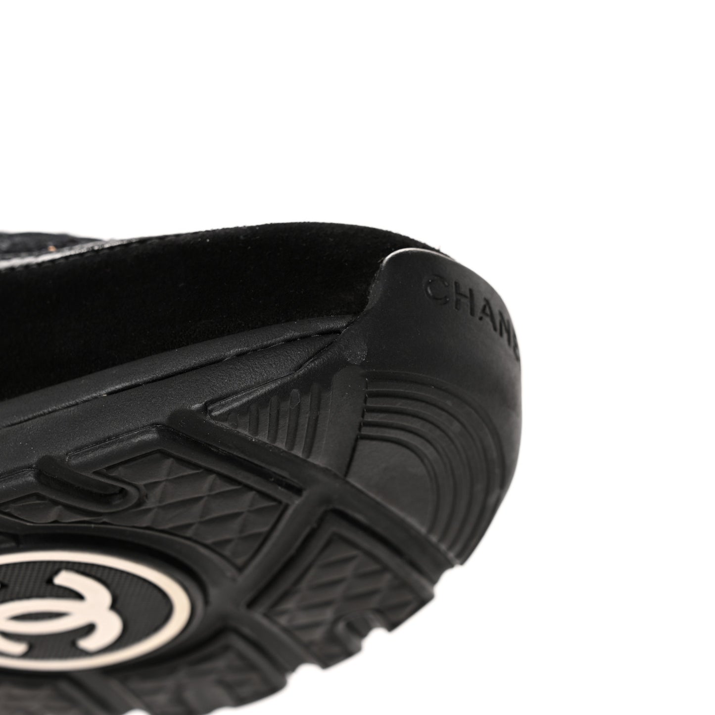 Velour Tweed CC Sneakers 40 Black Gold