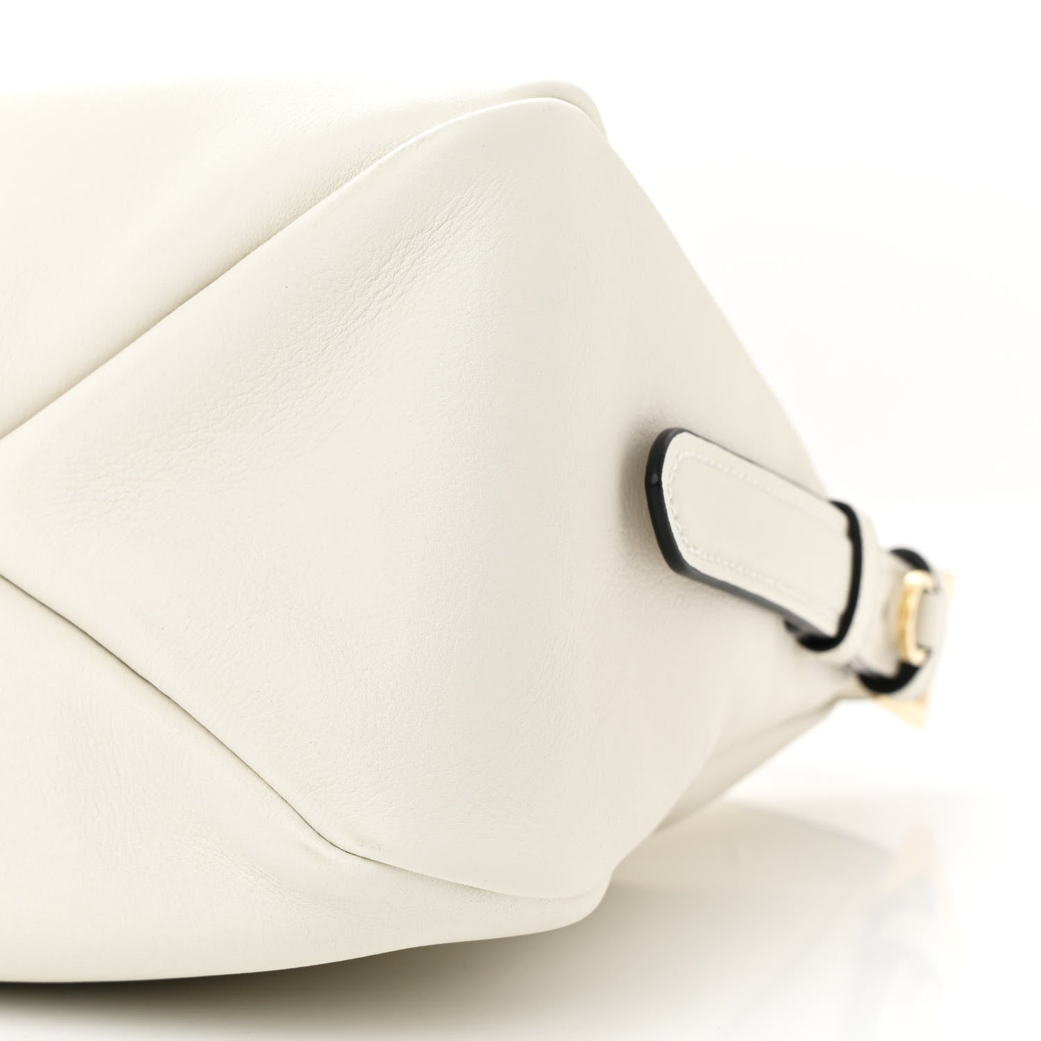 Prada Soft Calfskin Large Aimée Shoulder Bag White 10 of 11