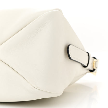 Prada Soft Calfskin Large Aimée Shoulder Bag White 10 of 11