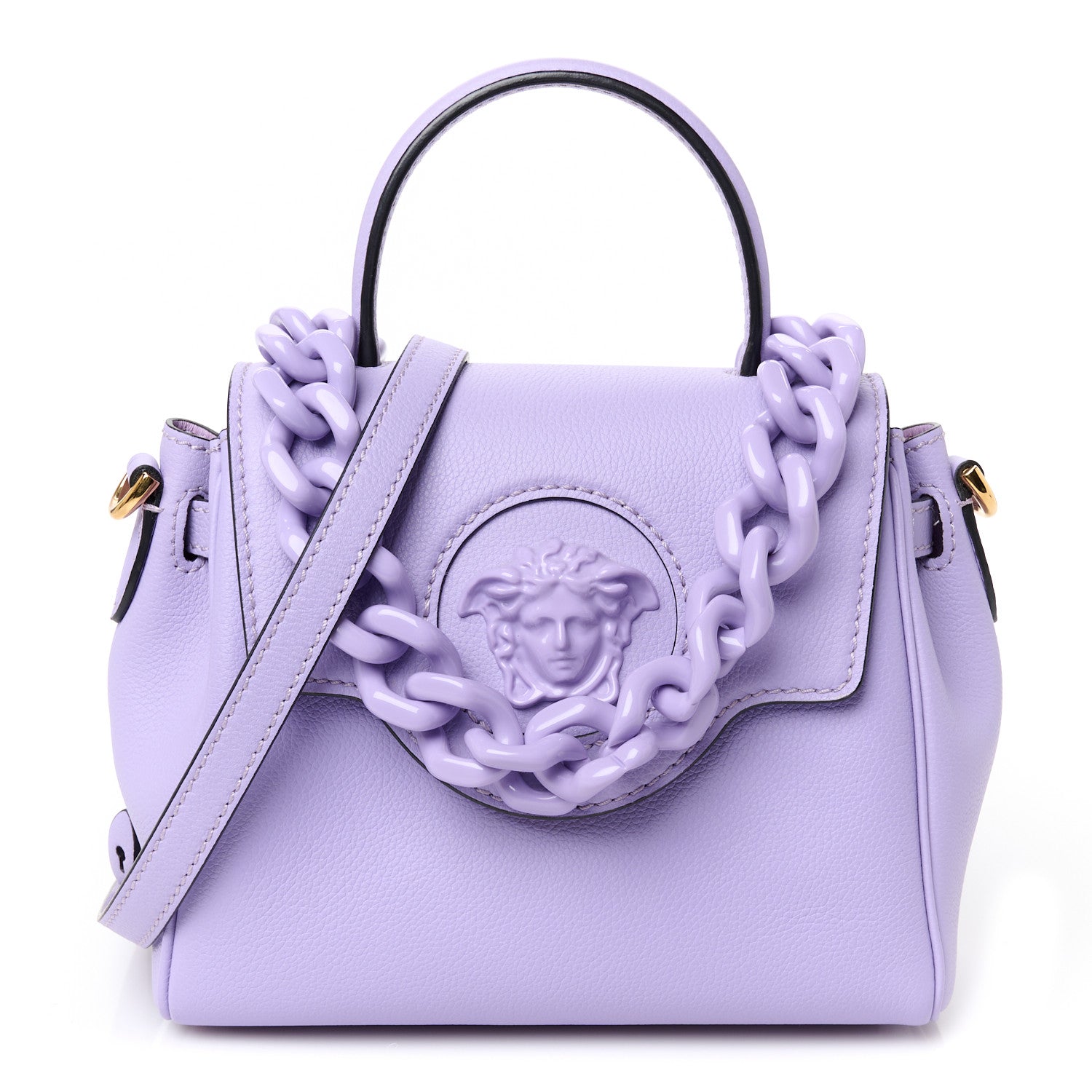 Versace Calfskin Small La Medusa Top Handle Handbag Lilac 1 of 11