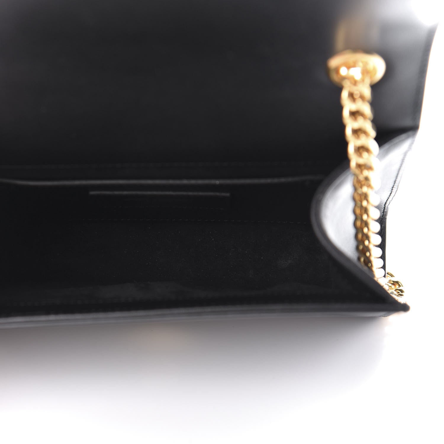 Saint Laurent Smooth Calfskin Small Classic Monogram Kate Tassel Satchel Black 5 of 9