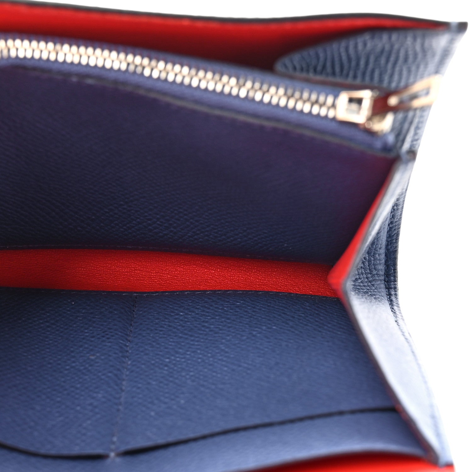 Hermes Epsom Verso Constance Short Wallet Bleu Brighton Rouge Pivoine 6 of 12