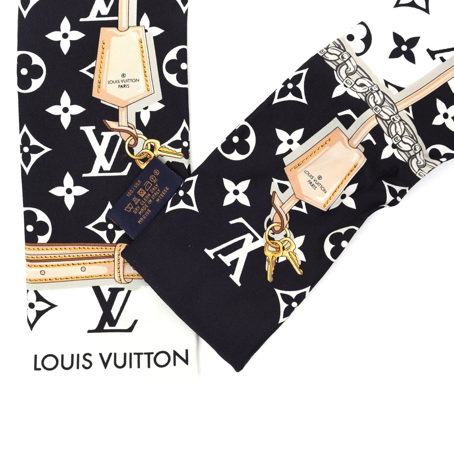 Louis Vuitton Silk Monogram Confidential Bandeau Black 4 of 4
