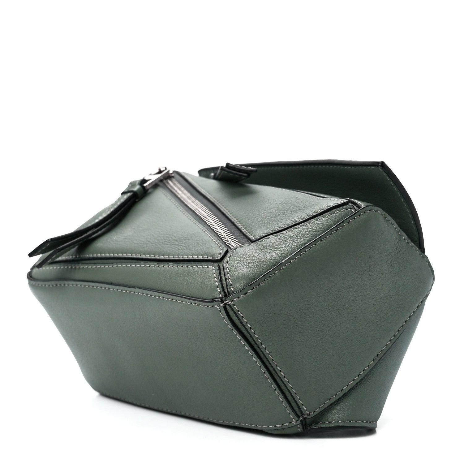 Loewe Calfskin Mini Puzzle Bumbag Dark Sage 9 of 11