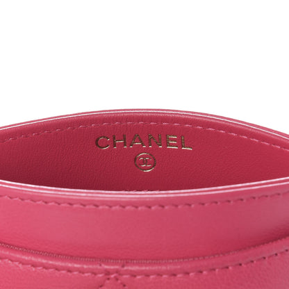 Chanel Lambskin Quilted Chanel 19 Card Holder Dark Pink 6 of 9