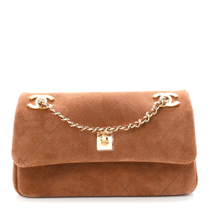 Chanel Suede Calfskin Quilted Small Eyes On You Flap Camel 1 of 11