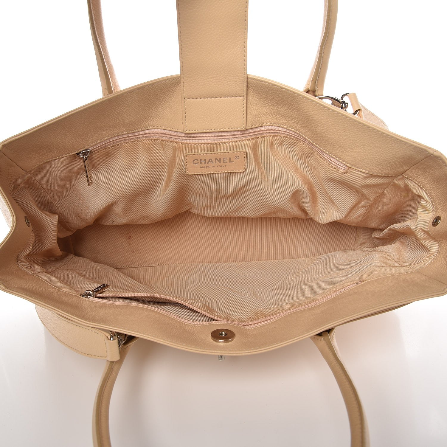 Chanel Calfskin Cerf Executive Shopper Tote Light Beige 5 of 16