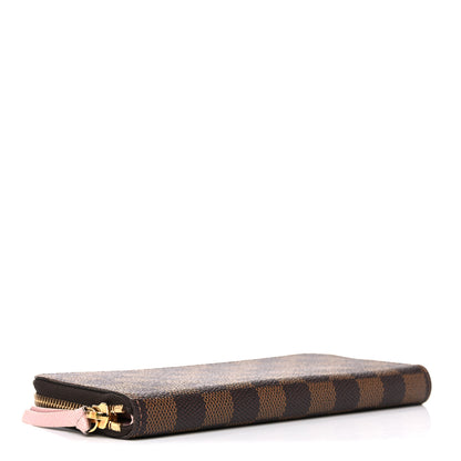 Louis Vuitton Damier Ebene Clemence Wallet Rose Ballerine 4 of 9