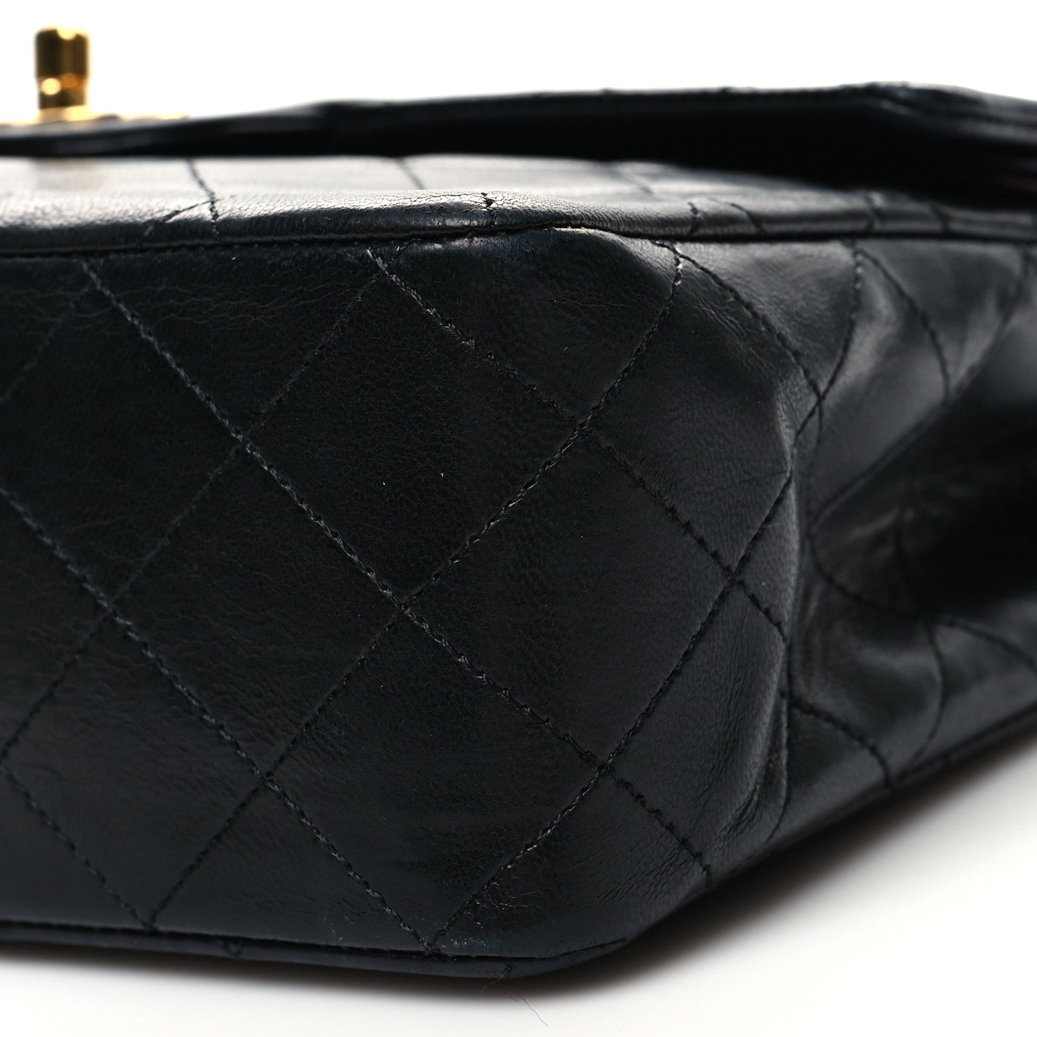 Chanel Lambskin Quilted Medium Double Flap Black 10 of 12