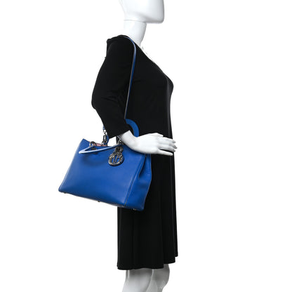 Christian Dior Bullcalf Medium Diorissimo Tote Bleu Nosy Rose Tendre 2 of 15
