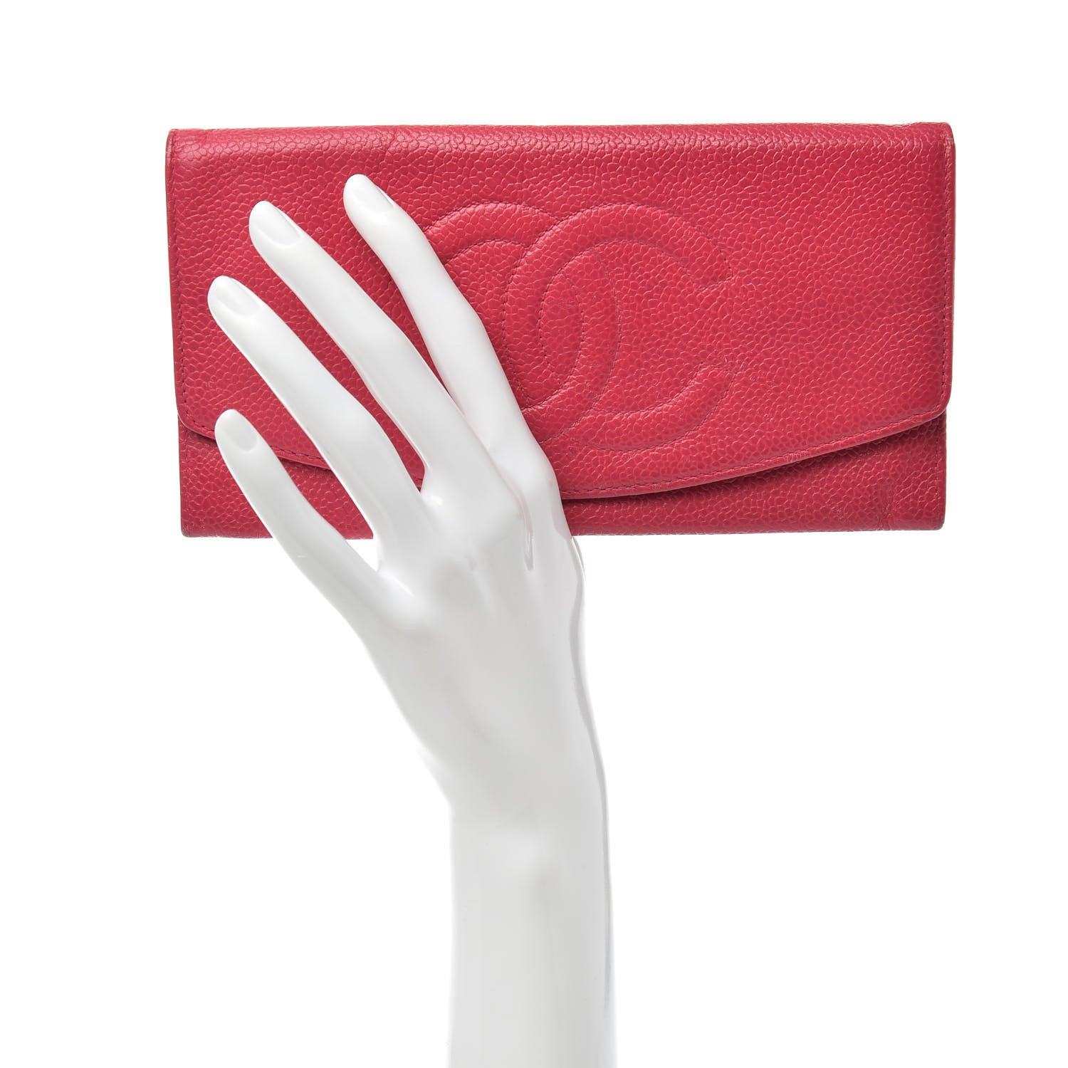 Chanel Caviar Timeless CC Wallet Dark Fuchsia 2 of 7