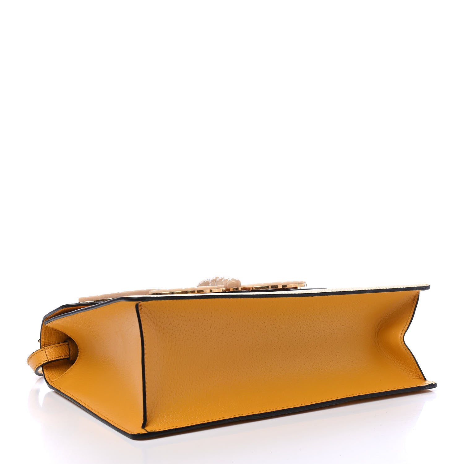 Gucci Textured Calfskin Bamboo Web Medium Falena Moth Top Handle Bag Crop 3 of 6