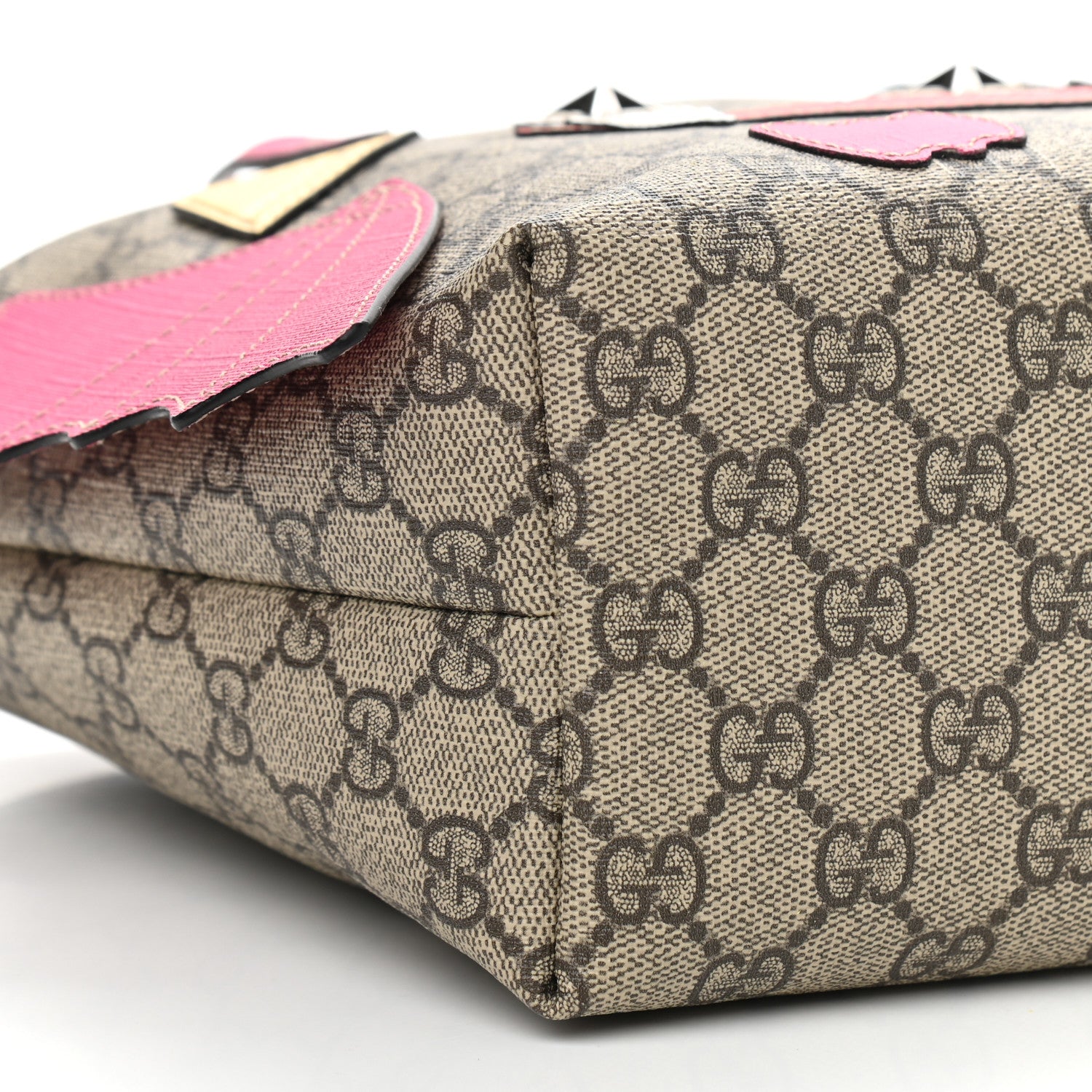 Gucci GG Supreme Monogram Kid's Monster Tote Pink 9 of 10