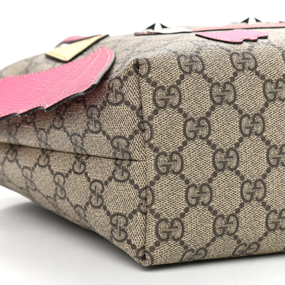 Gucci GG Supreme Monogram Kid's Monster Tote Pink 9 of 10