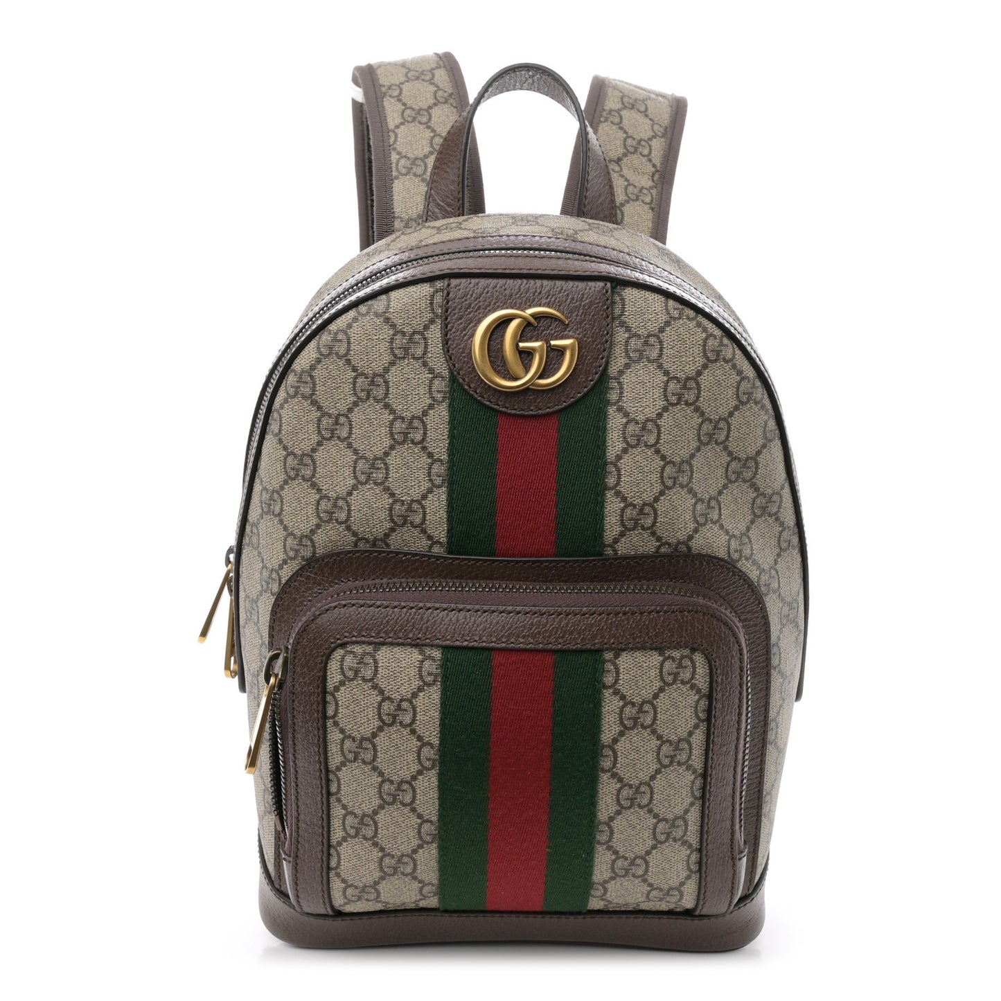 GG Supreme Monogram Calfskin Web Small Ophidia Day Backpack Beige Ebony New Acero