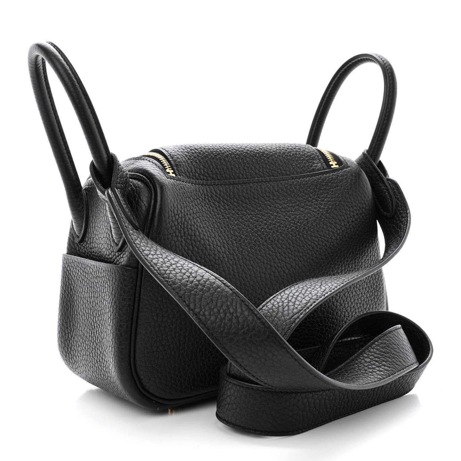 Hermes Taurillon Clemence Mini Lindy 20 Black 3 of 11