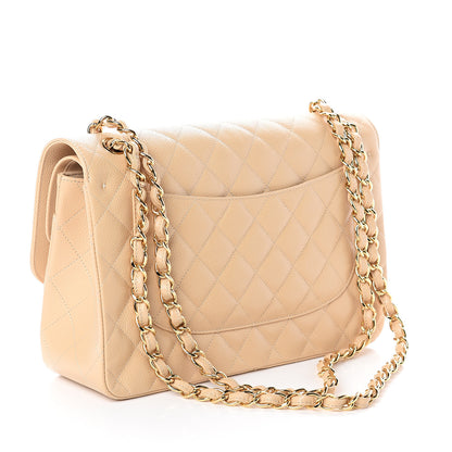 Chanel Caviar Quilted Jumbo Double Flap Beige Clair 2 of 9