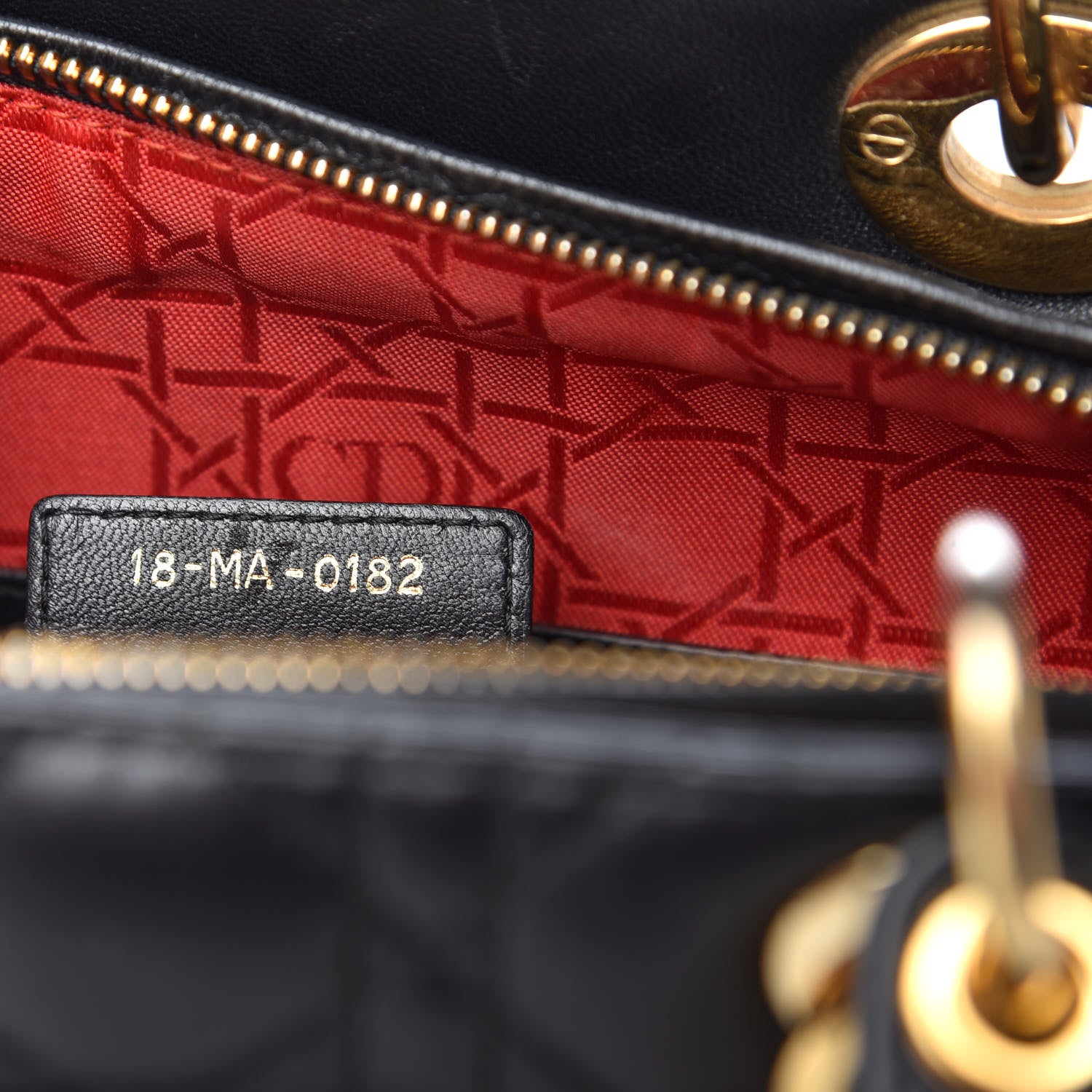 Christian Dior Lambskin Cannage Large Lady Dior Black 7 of 9
