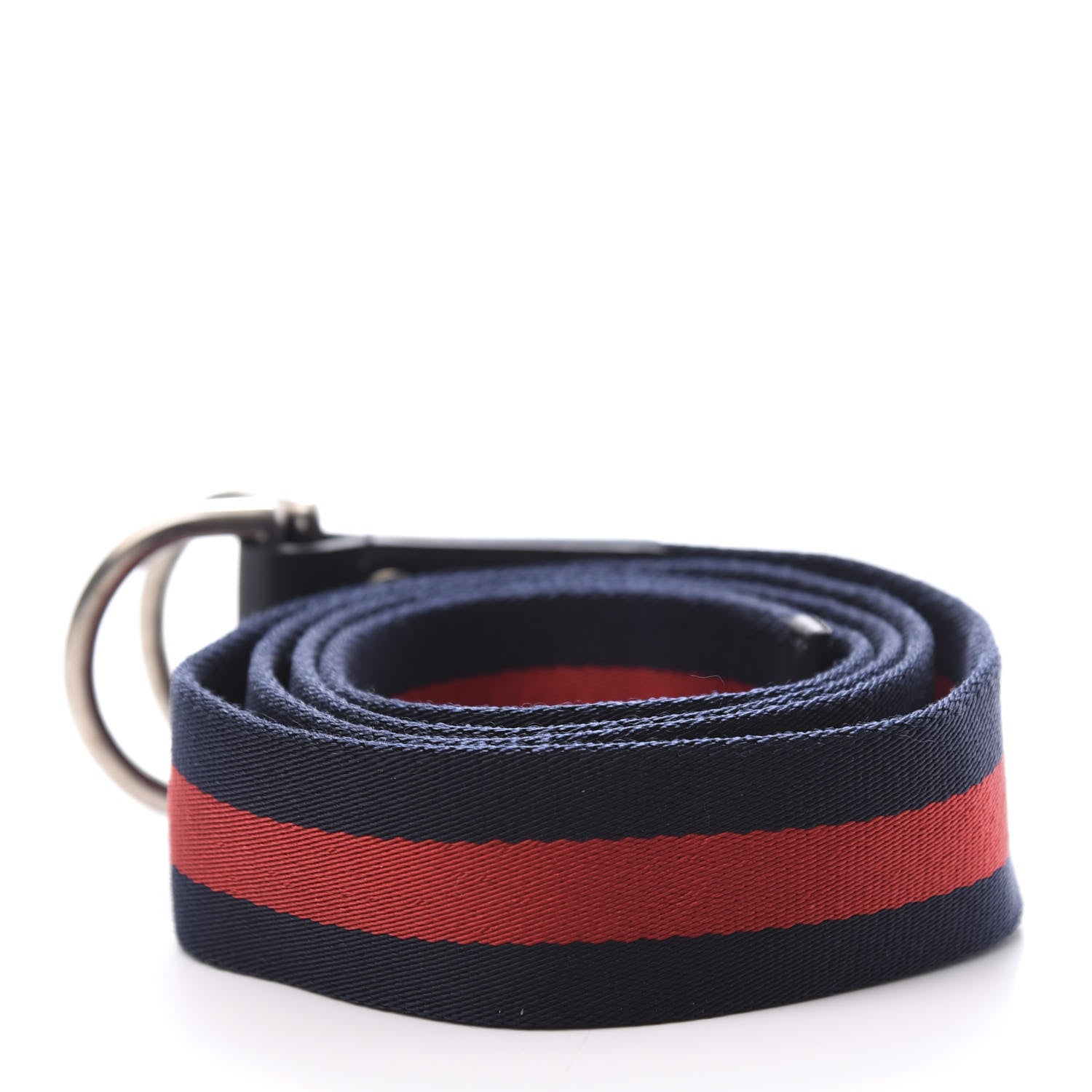 Gucci Canvas Web D Ring 40mm Belt 115 46 Blue Red 2 of 4