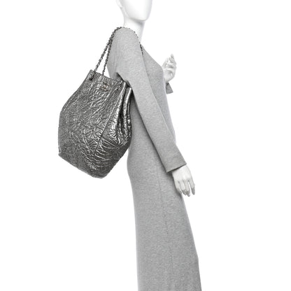 Chanel Vinyl Graphic Edge Tote Silver 3 of 19