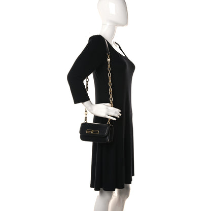 Balenciaga Calfskin Stripe Embossed Gossip Chain Bag XS Black 2 of 9