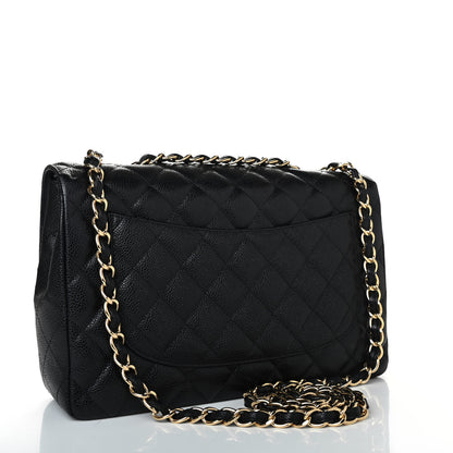 Chanel Caviar Quilted Jumbo Single Flap Black 2 of 4