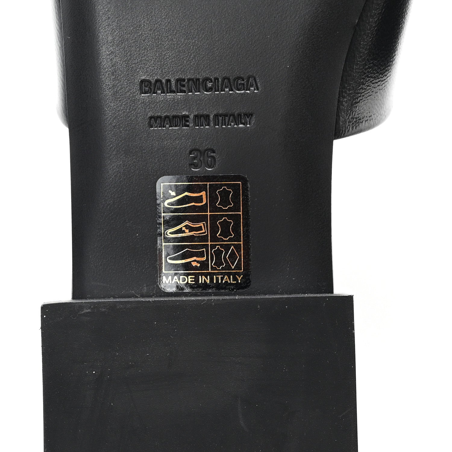 Balenciaga Nappa Soft Box Flat Sandals 36 Black White 7 of 10
