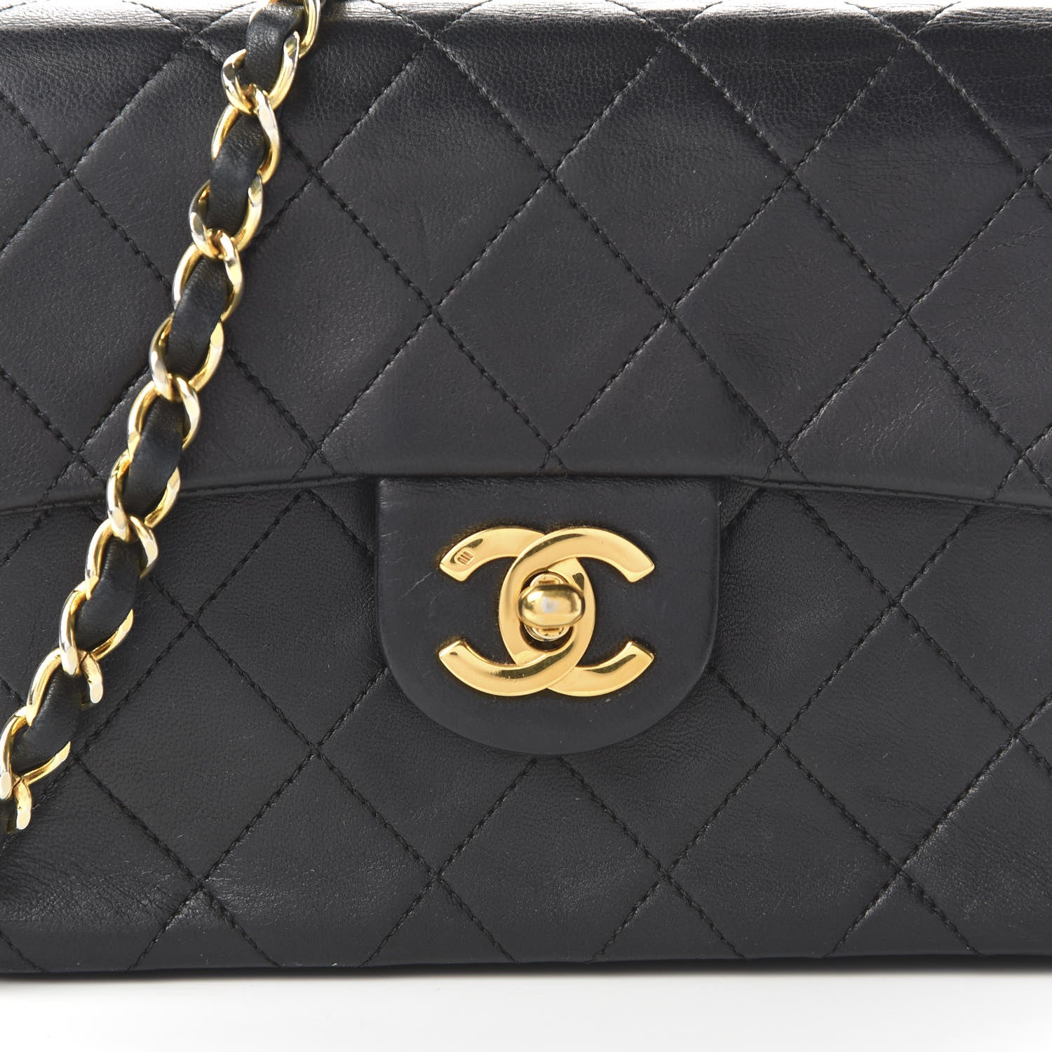 Chanel Lambskin Quilted Mini Square Flap Bag Black 10 of 10