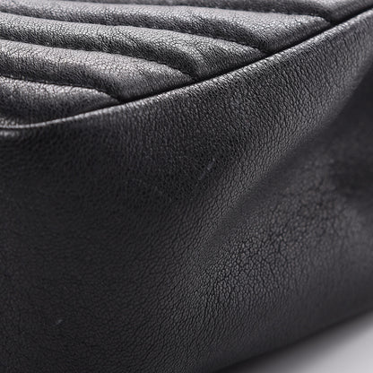 Saint Laurent Sheepskin Matelasse Chevron Monogram Large College Satchel Black 11 of 13