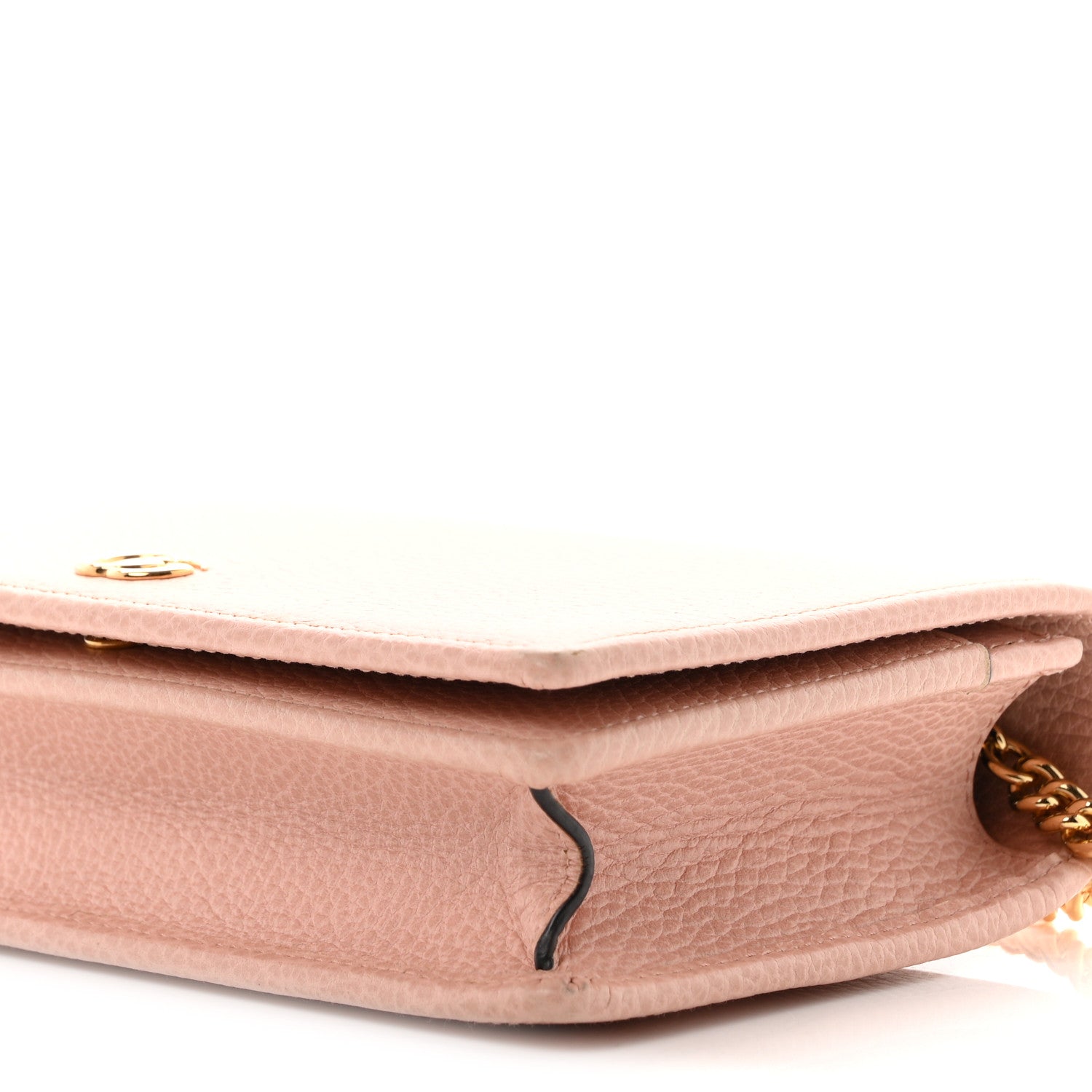 Gucci Dollar Calfskin Mini GG Marmont Chain Wallet Perfect Pink 9 of 9