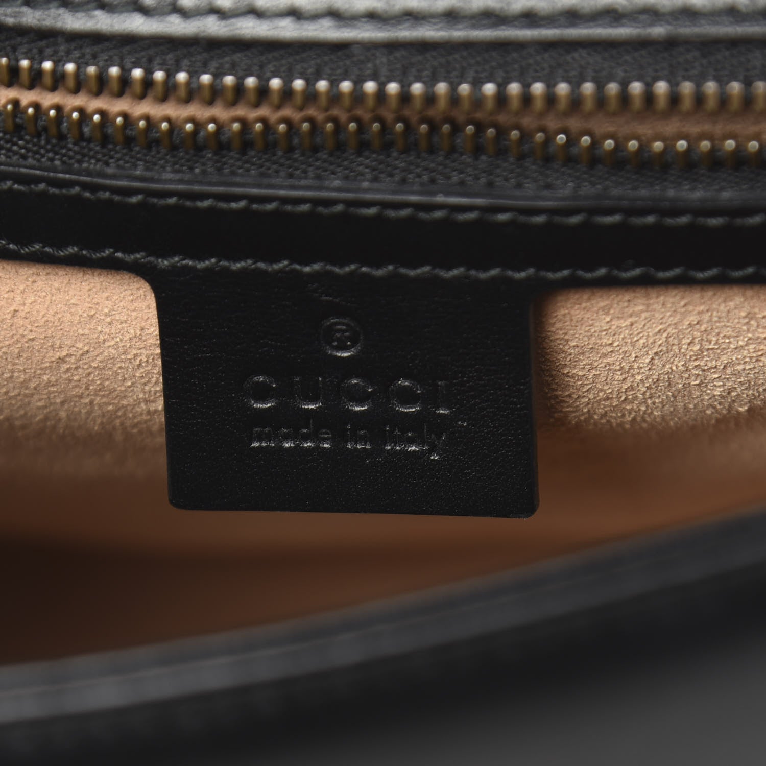 Gucci Calfskin Matelasse Small GG Marmont Top Handle Shoulder Bag Black 7 of 11