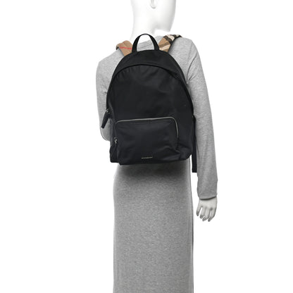 Burberry Nylon Check Abbeydale Simple Backpack  Black 2 of 10