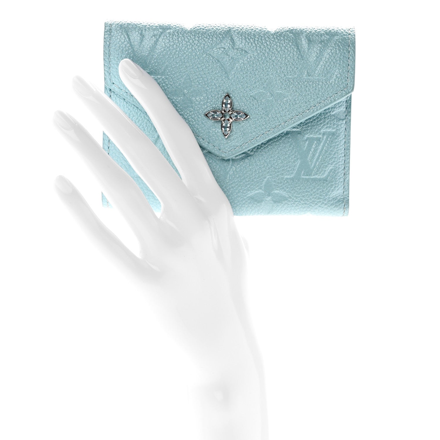 Louis Vuitton Empreinte Monogram Flower Victorine Wallet Azur Frost 2 of 7