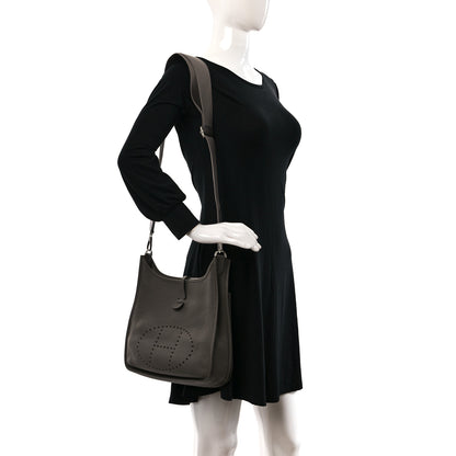 Hermes Taurillon Clemence Evelyne III PM Gris Asphalte 2 of 9