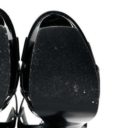 Saint Laurent Patent Tribute 105 Platform Sandals 40 Black 10 of 12