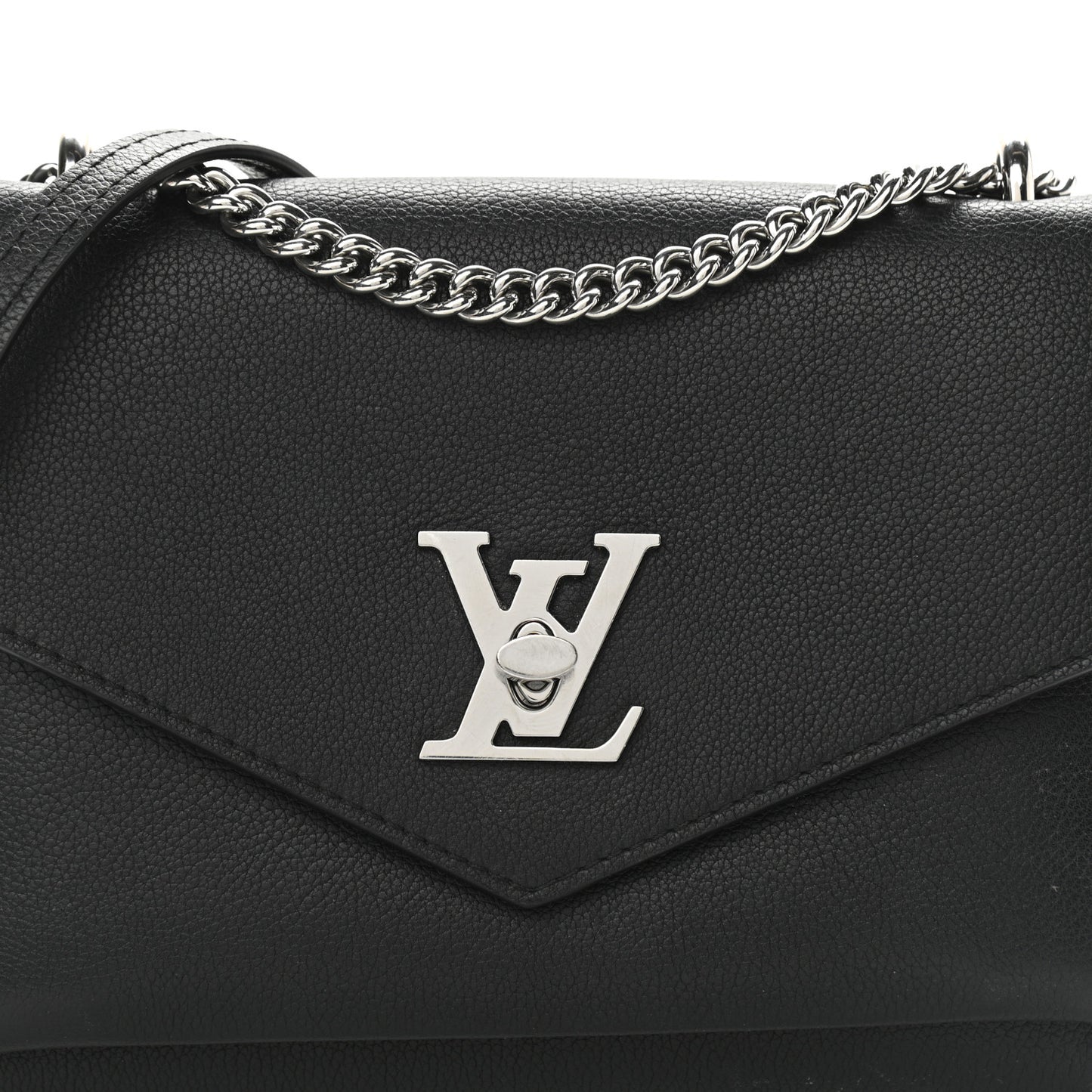 Soft Calfskin Mylockme Chain Bag BB Black