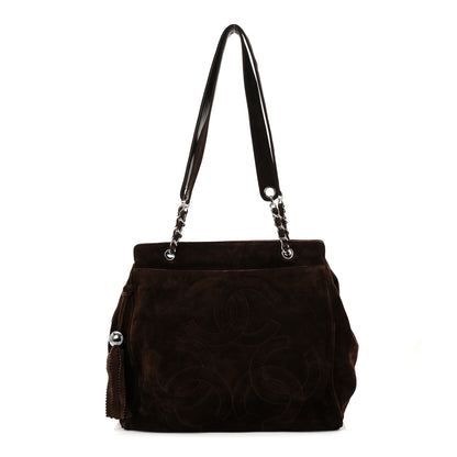 Chanel Suede CC Shoulder Bag Brown 1 of 10