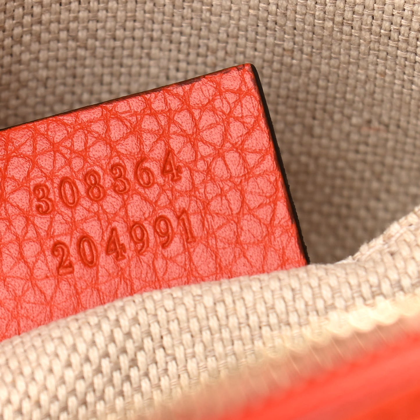 Pebbled Calfskin Small Soho Disco Bag Orange