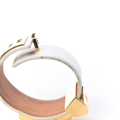 Hermes Epsom Collier de Chien CDC Bracelet S White 6 of 7