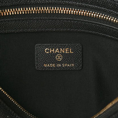 Chanel Caviar Quilted Mademoiselle Vintage Large Zip Pouch Black 6 of 11