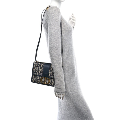 Christian Dior Oblique 30 Montaigne Flap Bag Blue 2 of 11