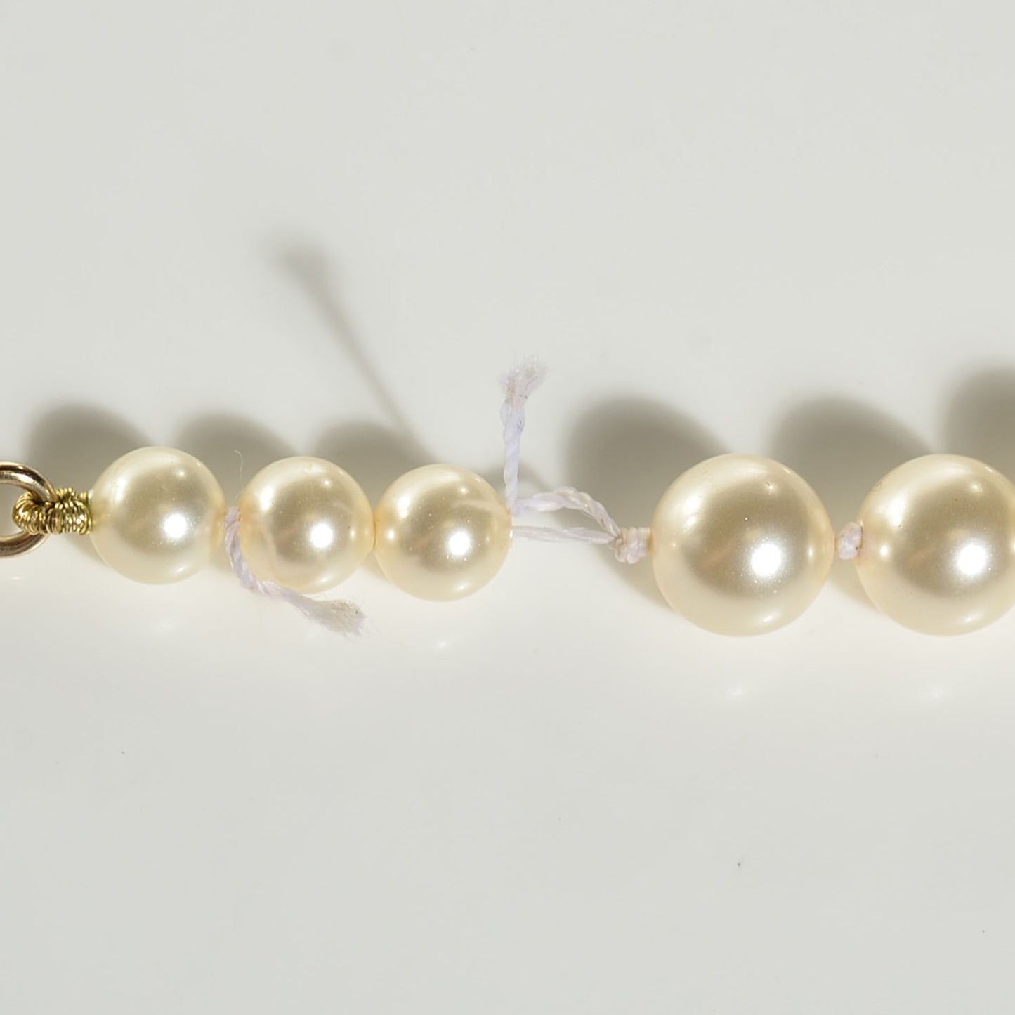 Classic CC Graduated Pearl Necklace Gold