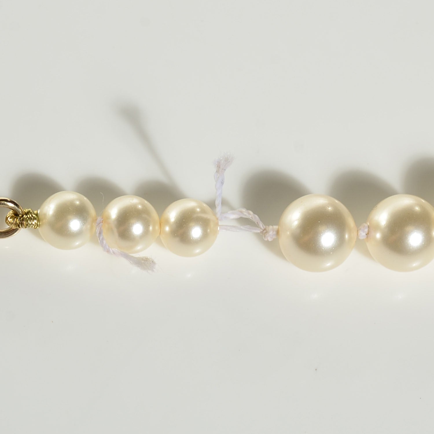 Chanel Classic CC Graduated Pearl Necklace Gold 6 of 7