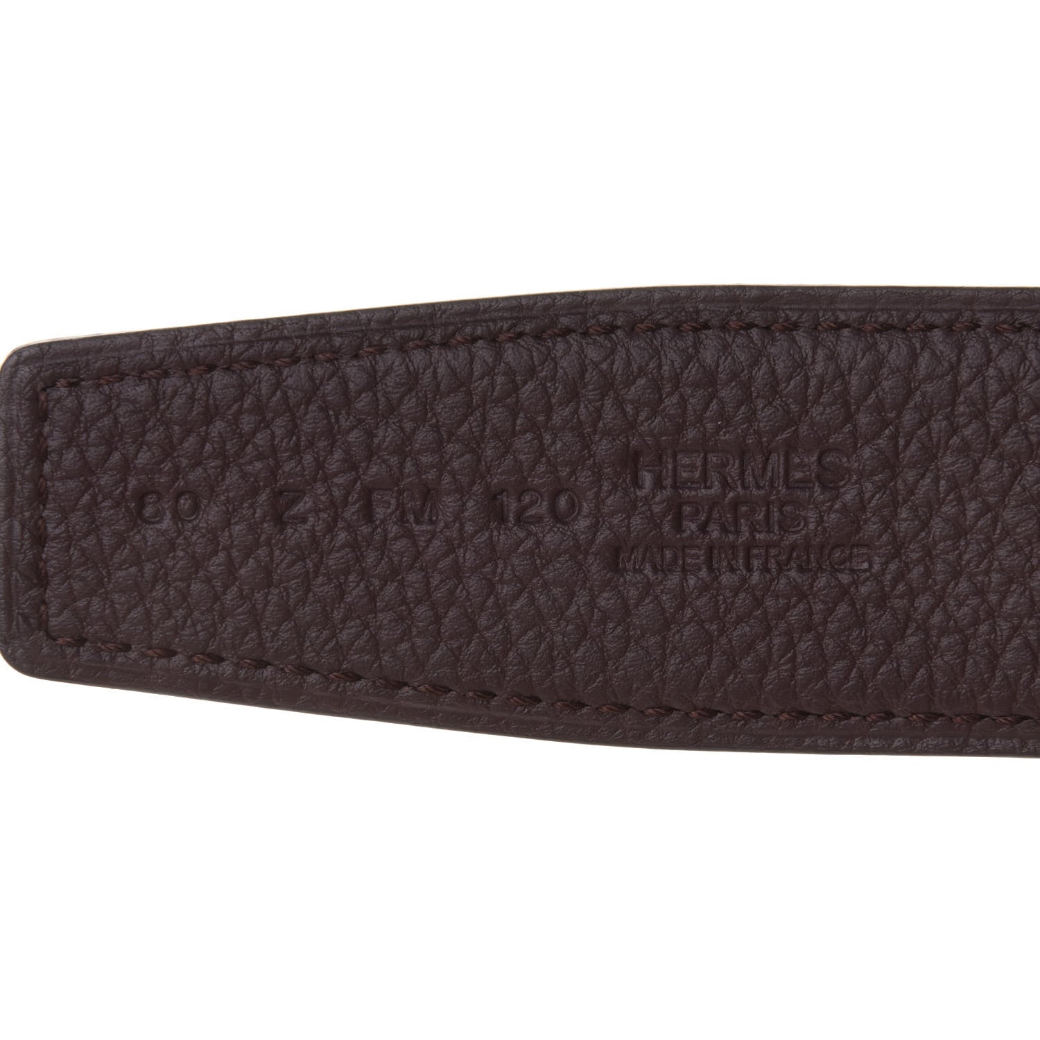 Hermes Box Togo 32mm Au Carre H Belt 80 Black Chocolate 3 of 7