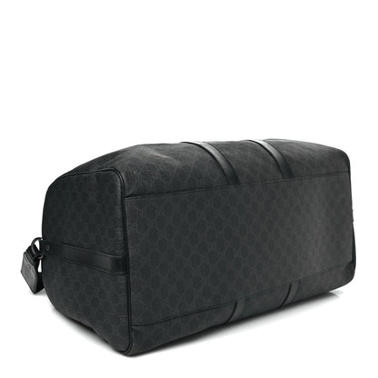 Gucci GG Supreme Monogram Medium Carry-On Duffle Bag Black Grey 4 of 12