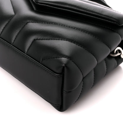 Saint Laurent Calfskin Y Quilted Monogram Toy Loulou Crossbody Bag Black 12 of 12