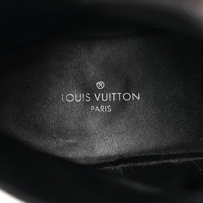 Louis Vuitton Calfskin Monogram Wonderland Flat Ranger Boots 38.5 Black 7 of 12