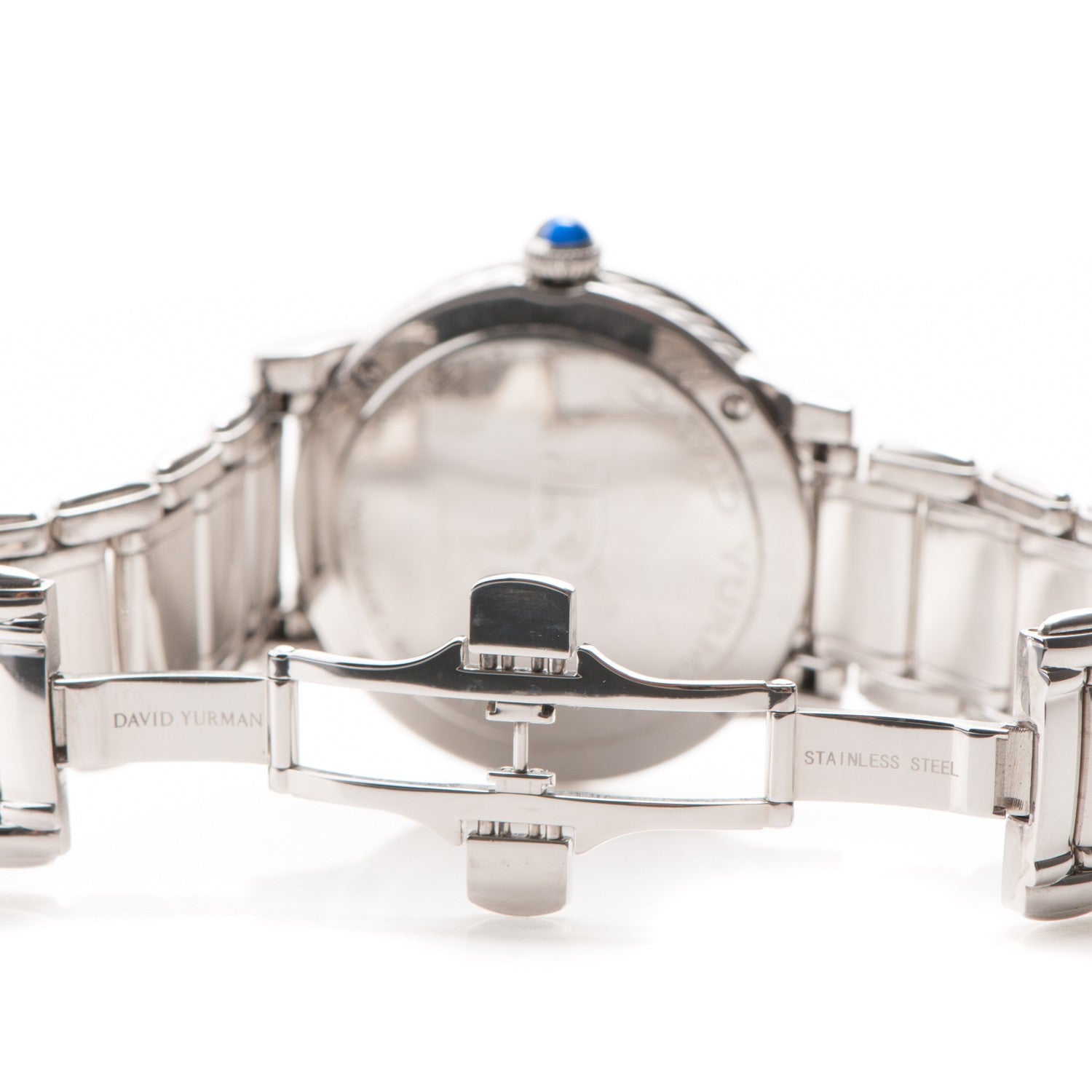 David Yurman Stainless Steel Diamond Bezel Mother of Pearl 38mm Classic Quartz Watch 7 of 9