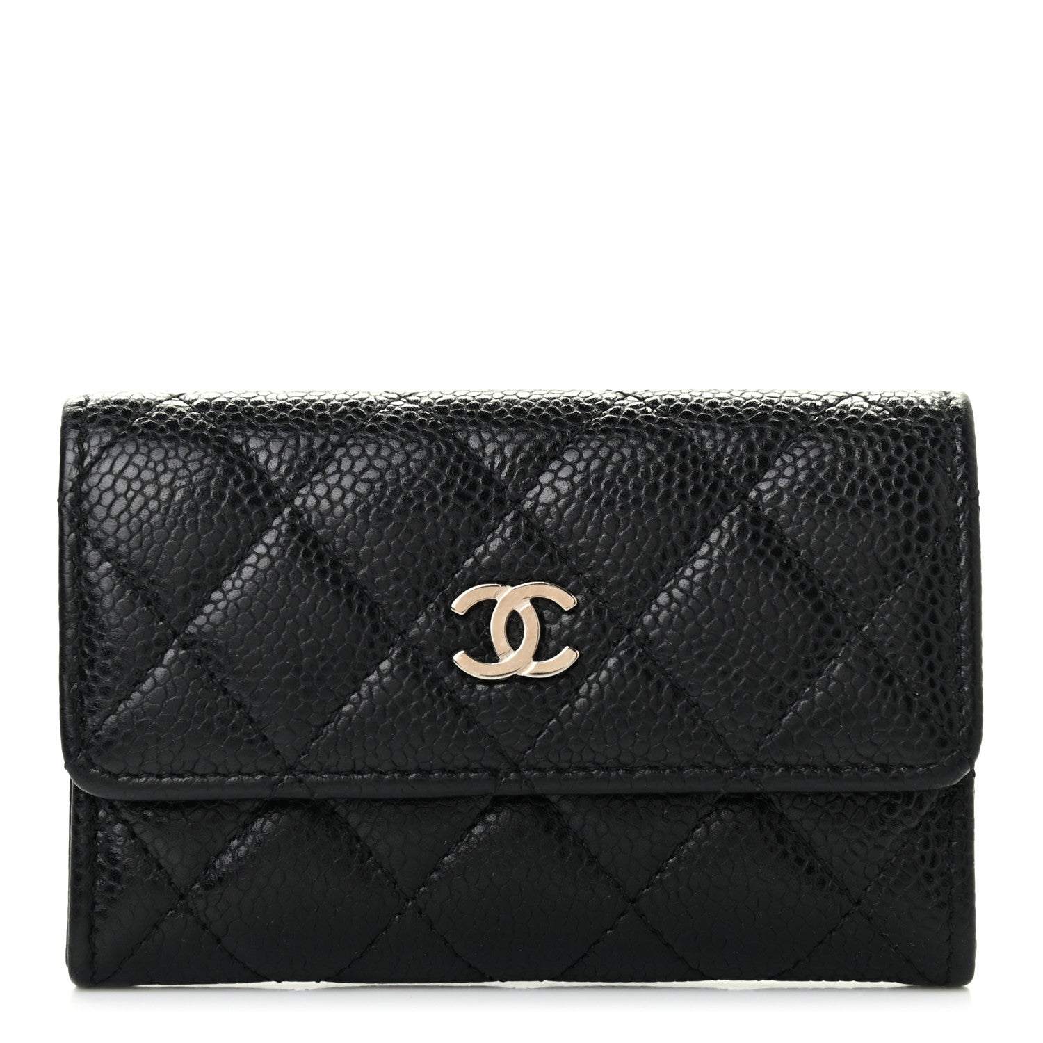 Chanel Caviar Quilted Flap Card Holder Black 1 of 9